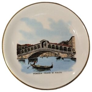 Vintage Venezia Ponte di Rialto Decorative Plate - 3.5"